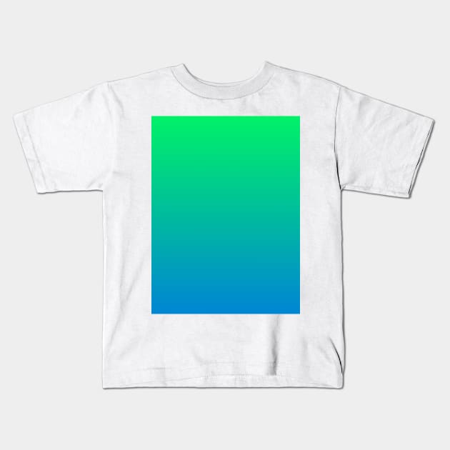 Earth Color Gradient Green to Blue Kids T-Shirt by Art by Deborah Camp